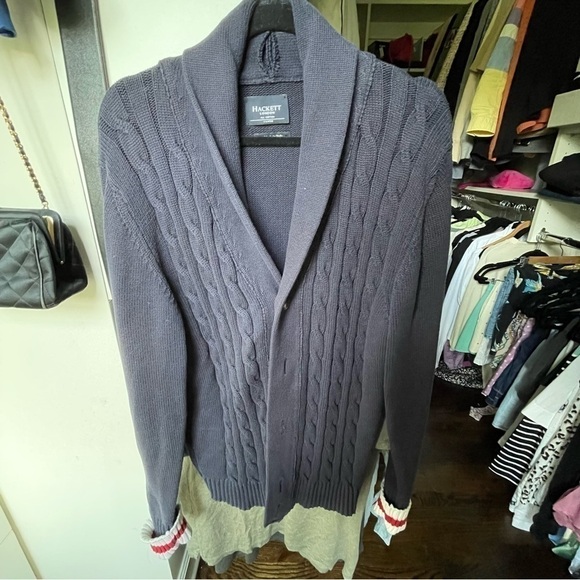 HACKETT navy blue cardigan - Picture 1 of 6